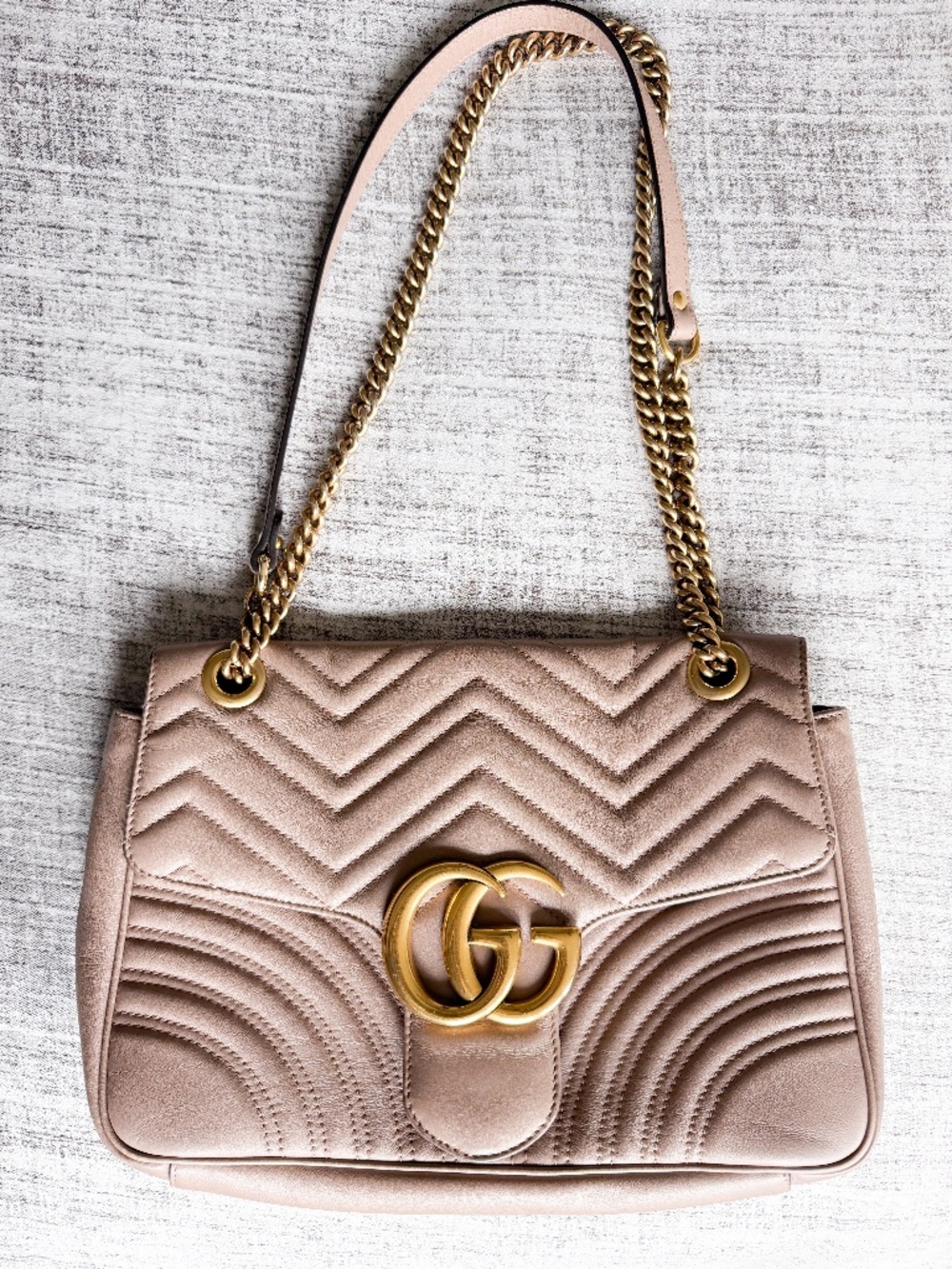 Gucci GG Marmont Medium Matelassé Shoulder Bag Blush Pink